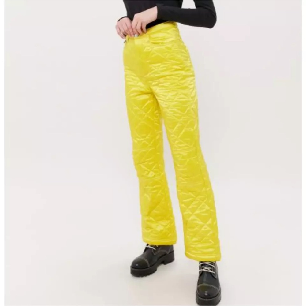 Urban Outfitters Snow Angel, Yellow quilted pants. Size XS, like new